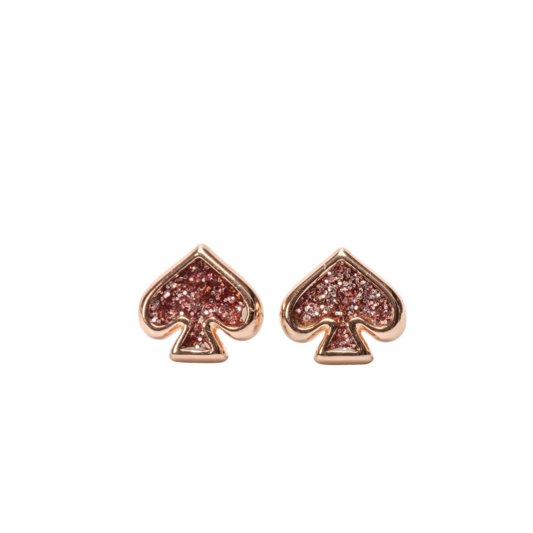 Kate Spade Signature Spade Glitter Enamel Studs