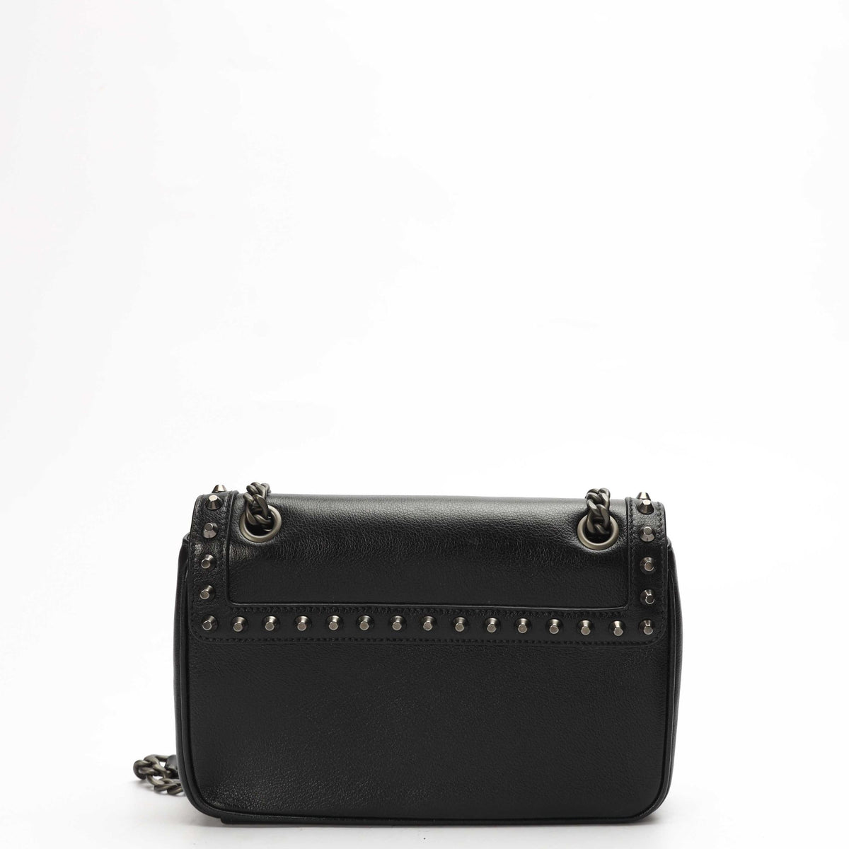 Prada Pattina Glace Calfskin Studded Flap Bag