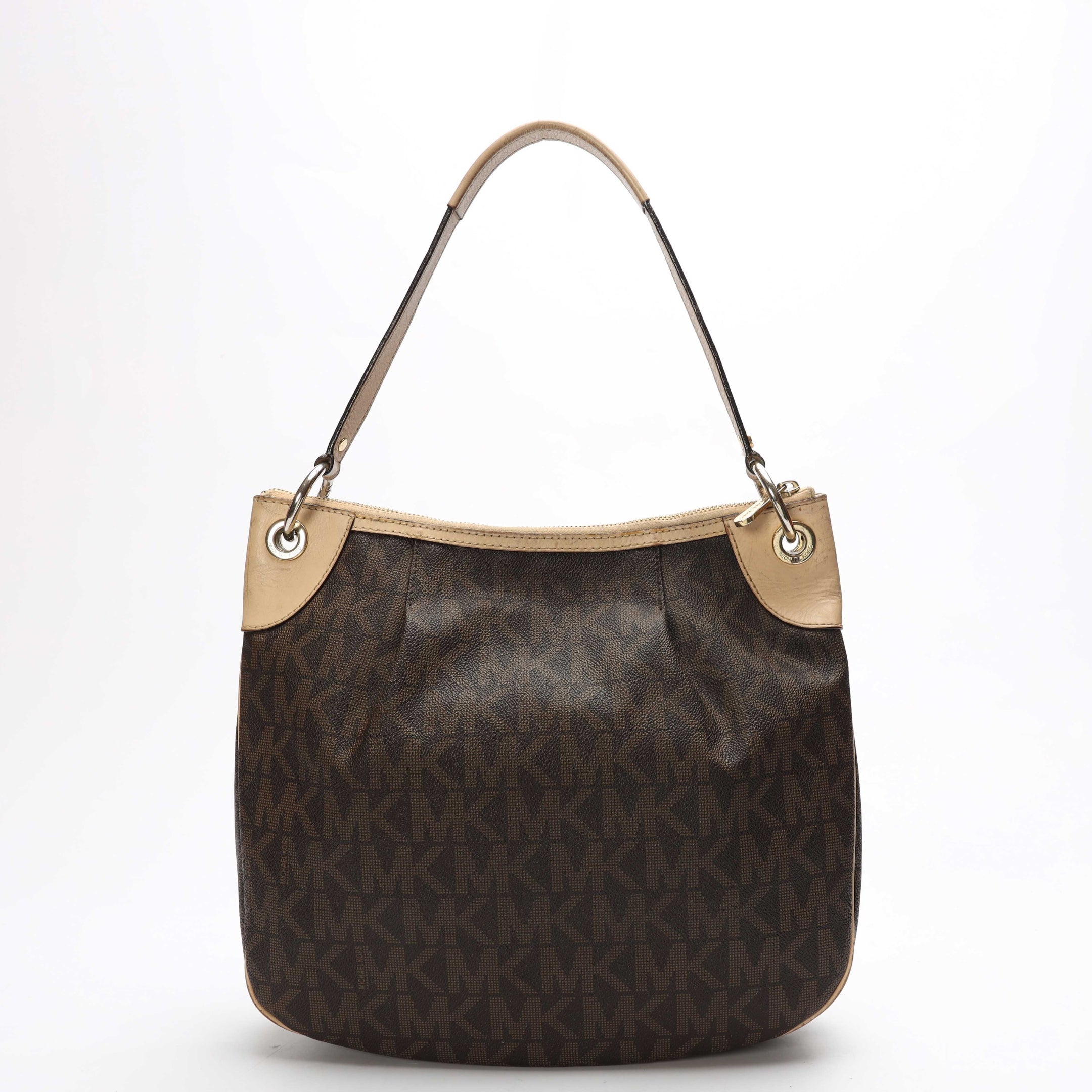Michael Kors Signature Coated Canvas Jet Set Hobo