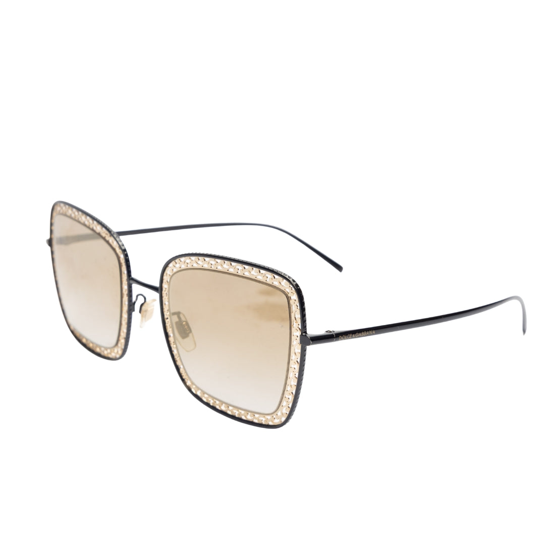Dolce & Gabbana Gold/Black Gradient Sunglasses