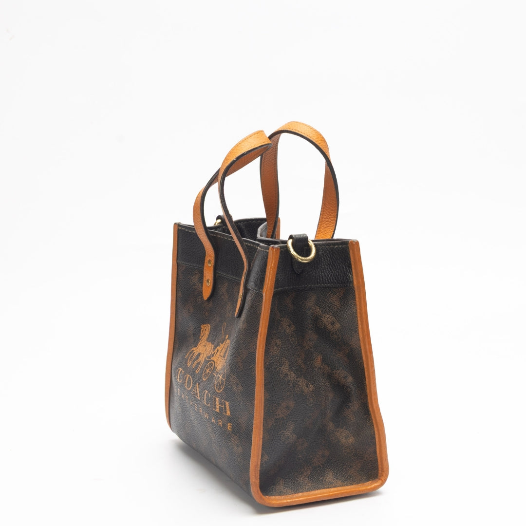 Coach Field Horse & Carriage Print Convertible Tote 22