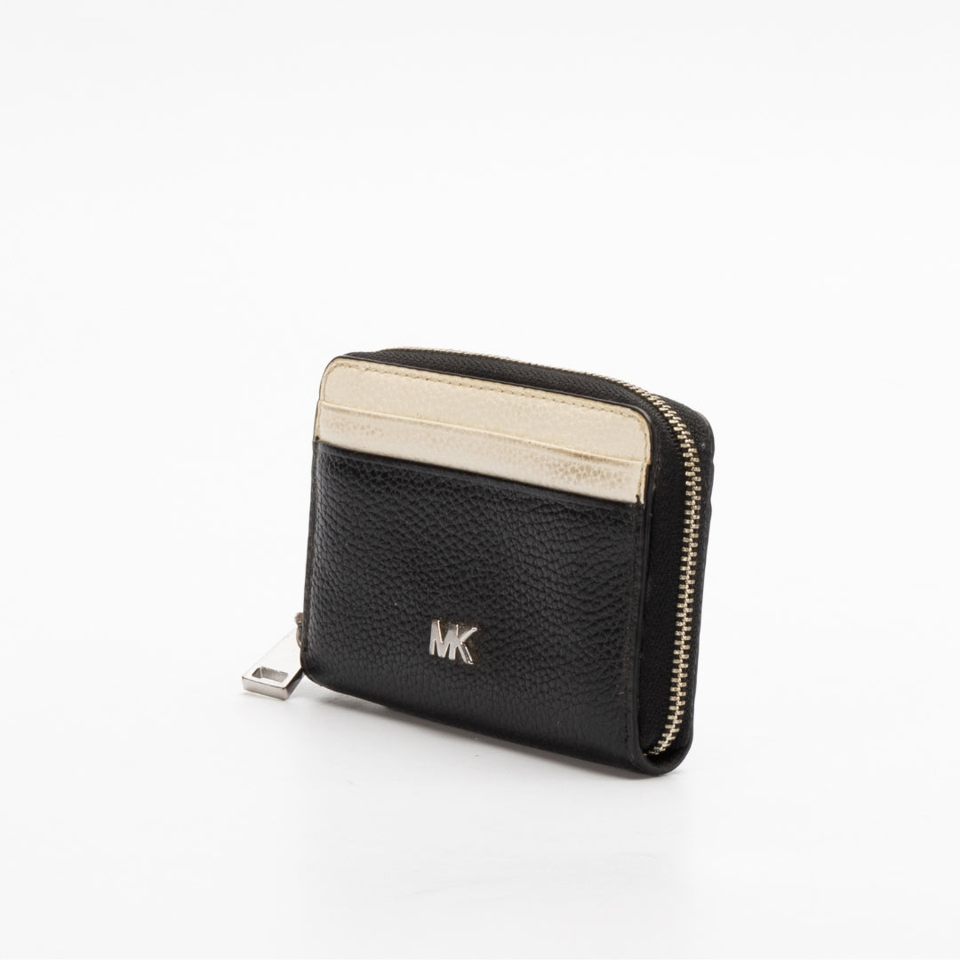 Michael Kors Black & Optic White Small Wallet