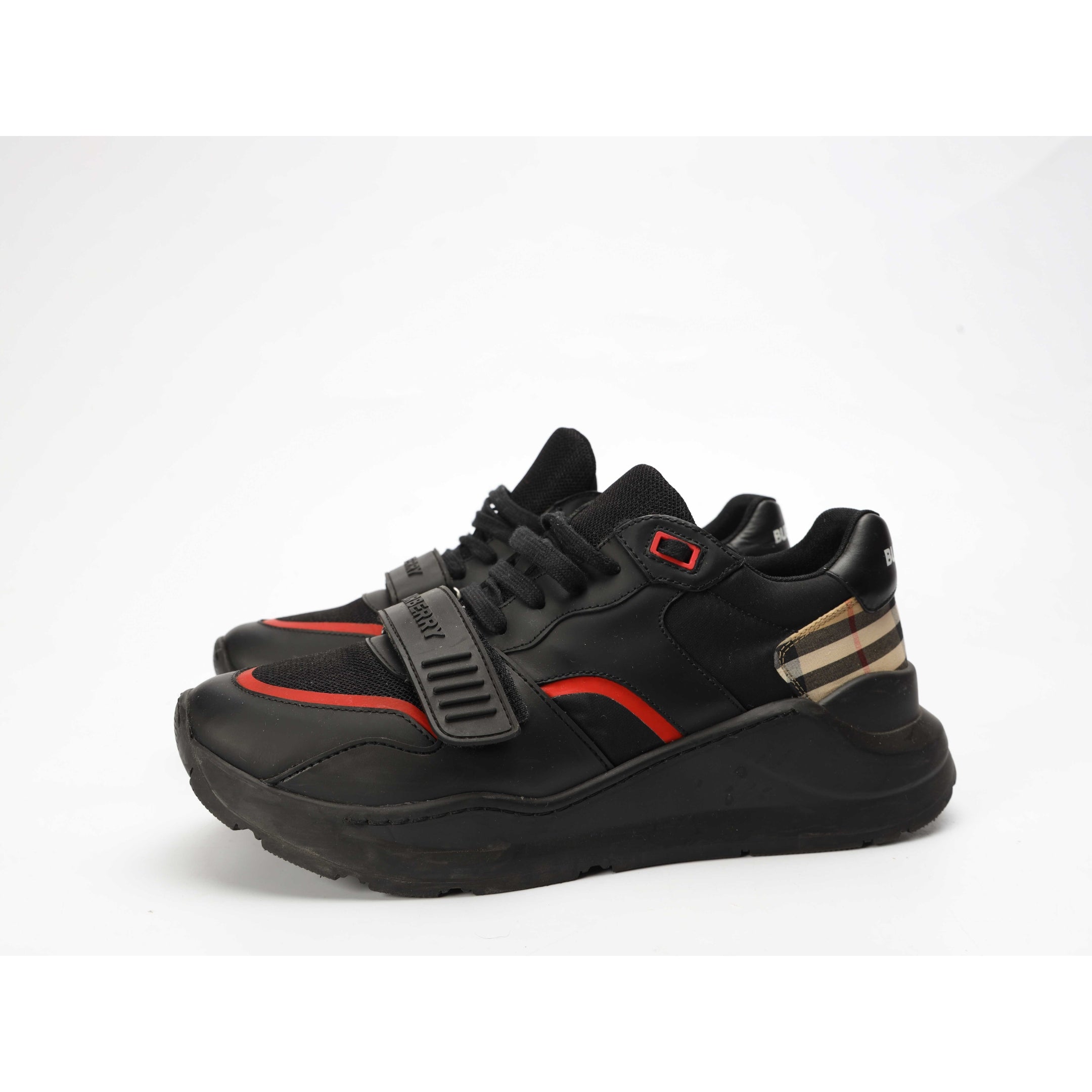 Burberry Black Ramsey Check Sneakers