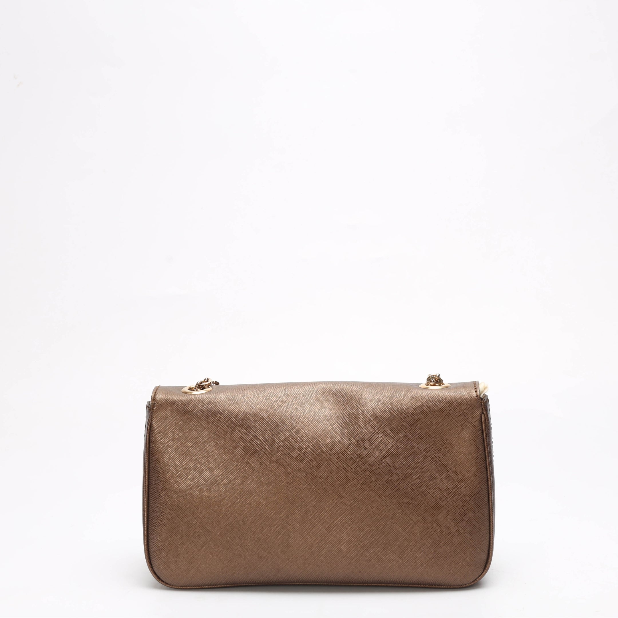 Salvatore Ferragamo Brown Gancini Chain Shoulder Bag