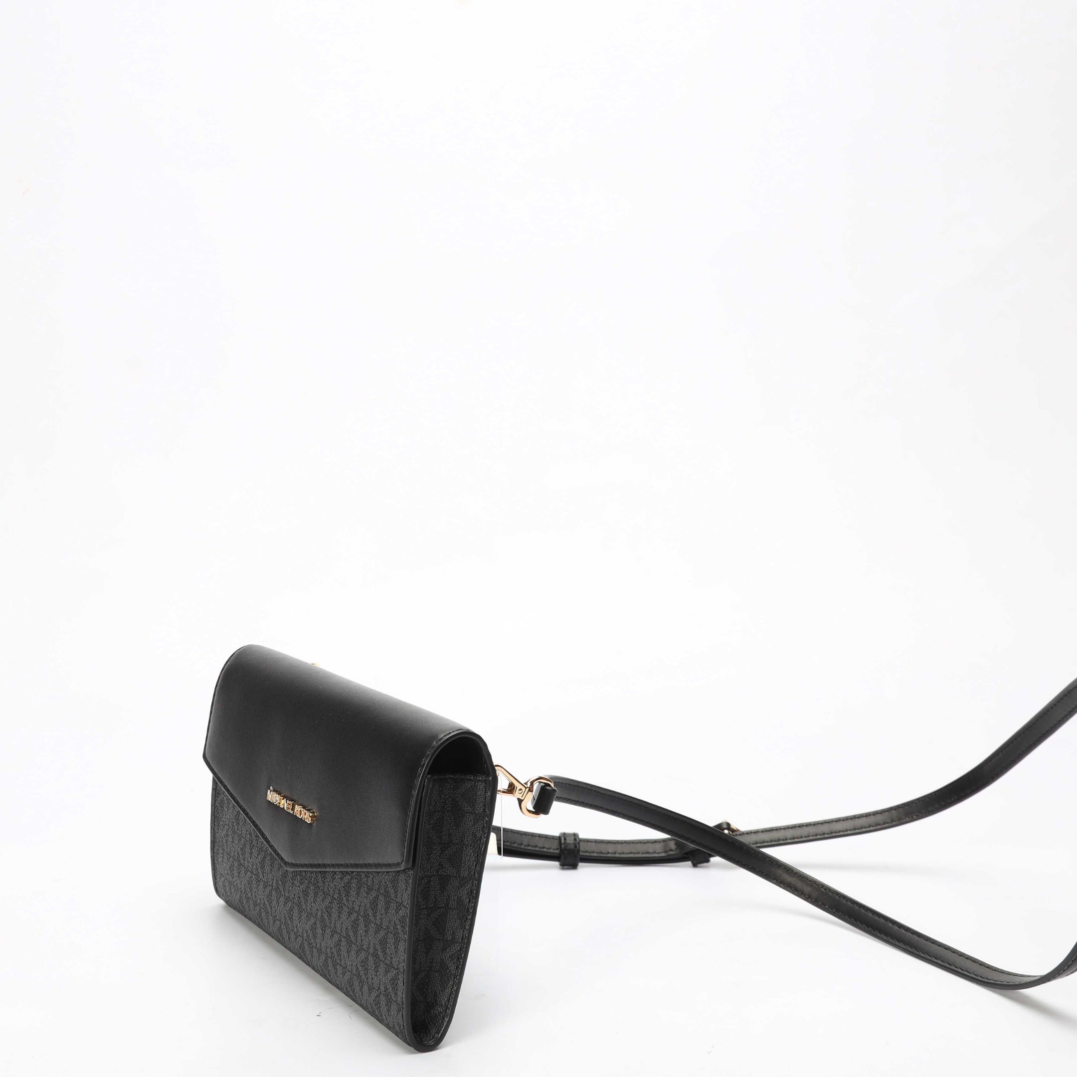 Michael Kors Charlotte Black Logo Cross Body Wallet