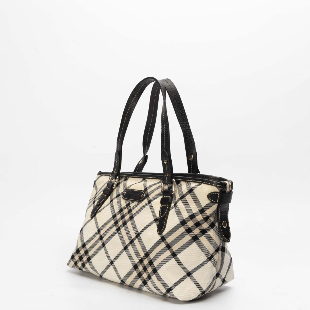 Burberry Nova Check Canvas Tote Bag