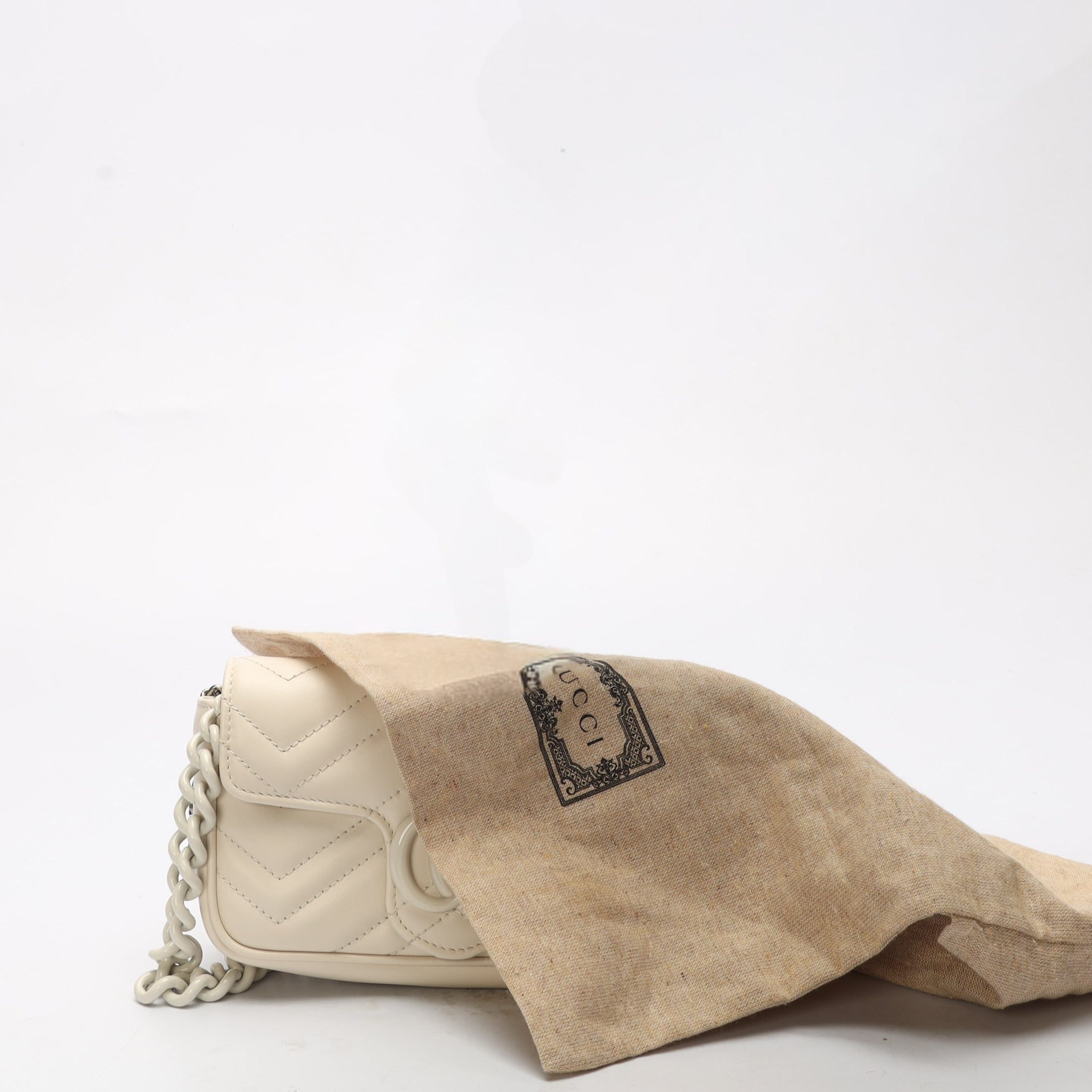 Gucci GG Marmont White Shoulder Bag