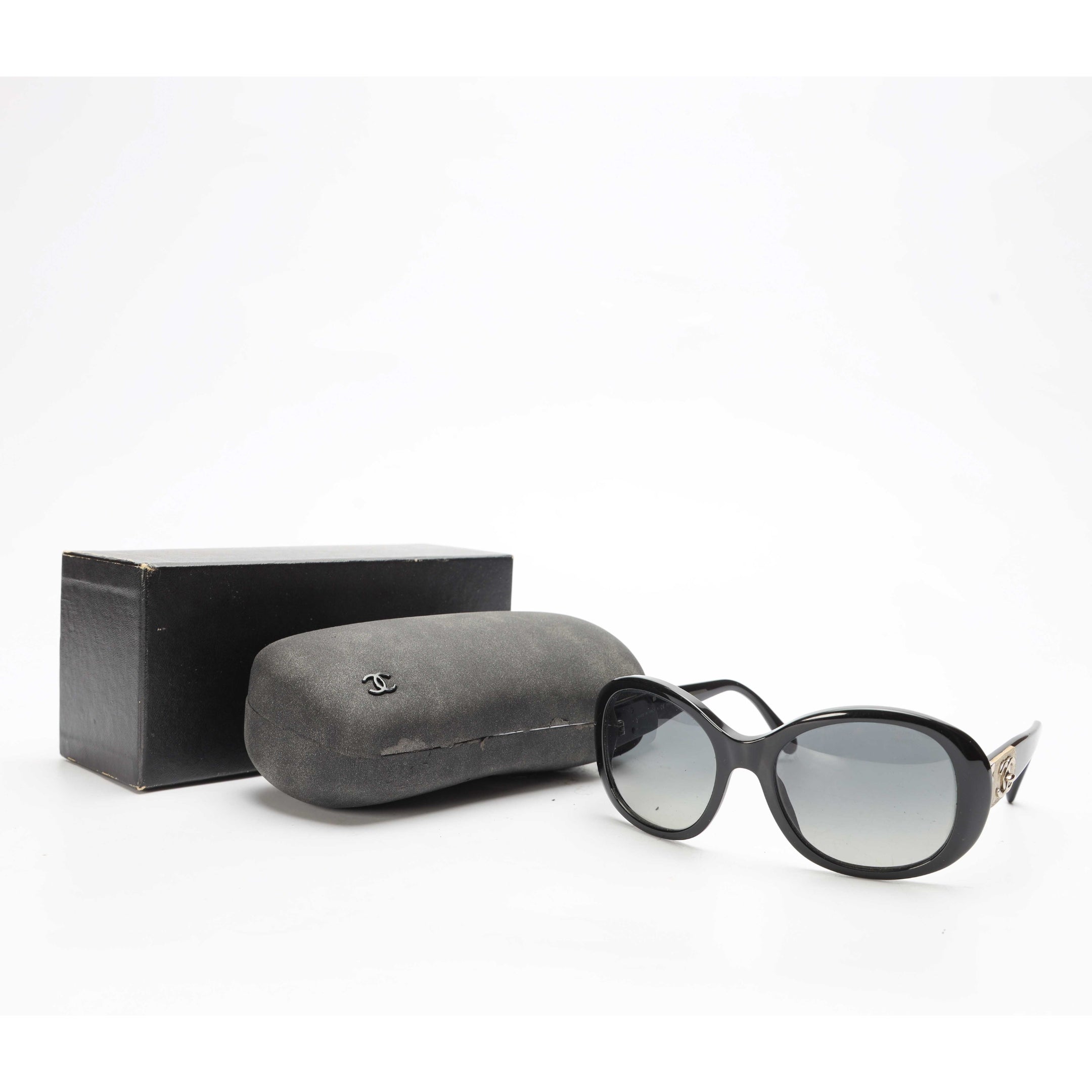 Chanel Tweed Black Sunglasses