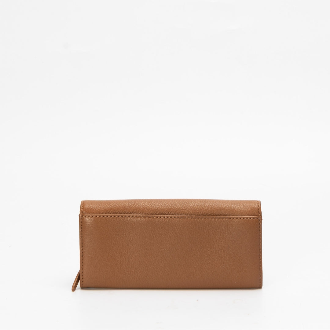Michael Kors Brown Jet Set Slim Flap Wallet
