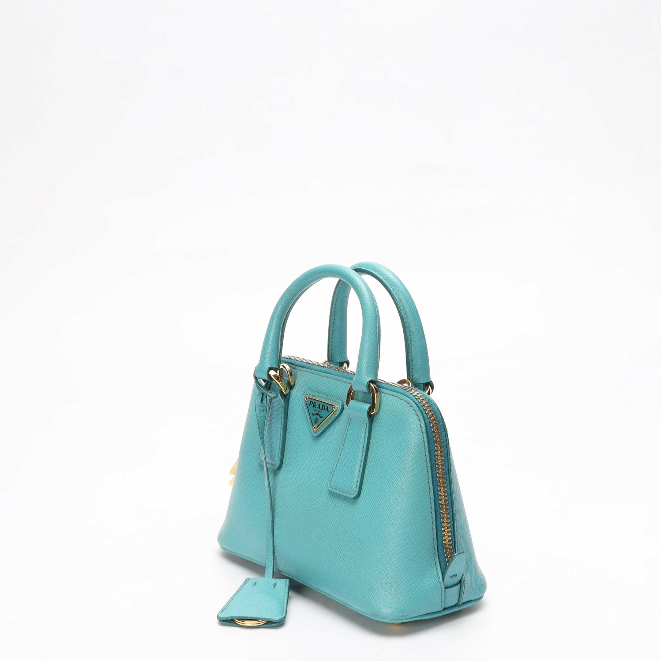 Prada Blue Mini Promenade Satchel Crossbody Bag