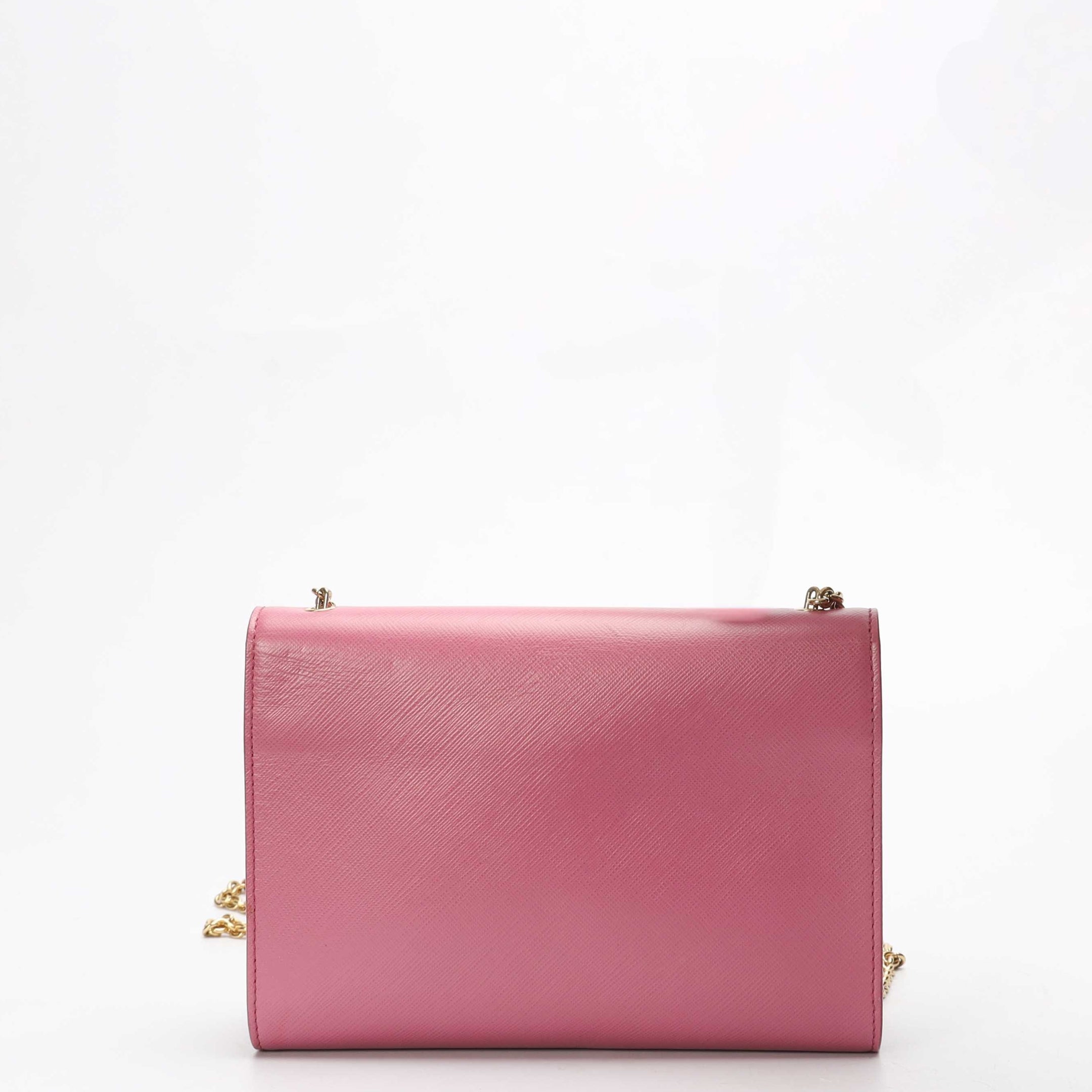 Salvatore Ferragamo Pink Vara Bow Chain Crossbody Bag