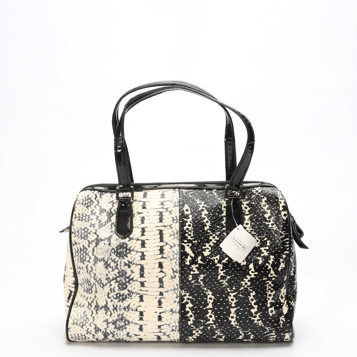 Coach Black And White Convertible Satchel