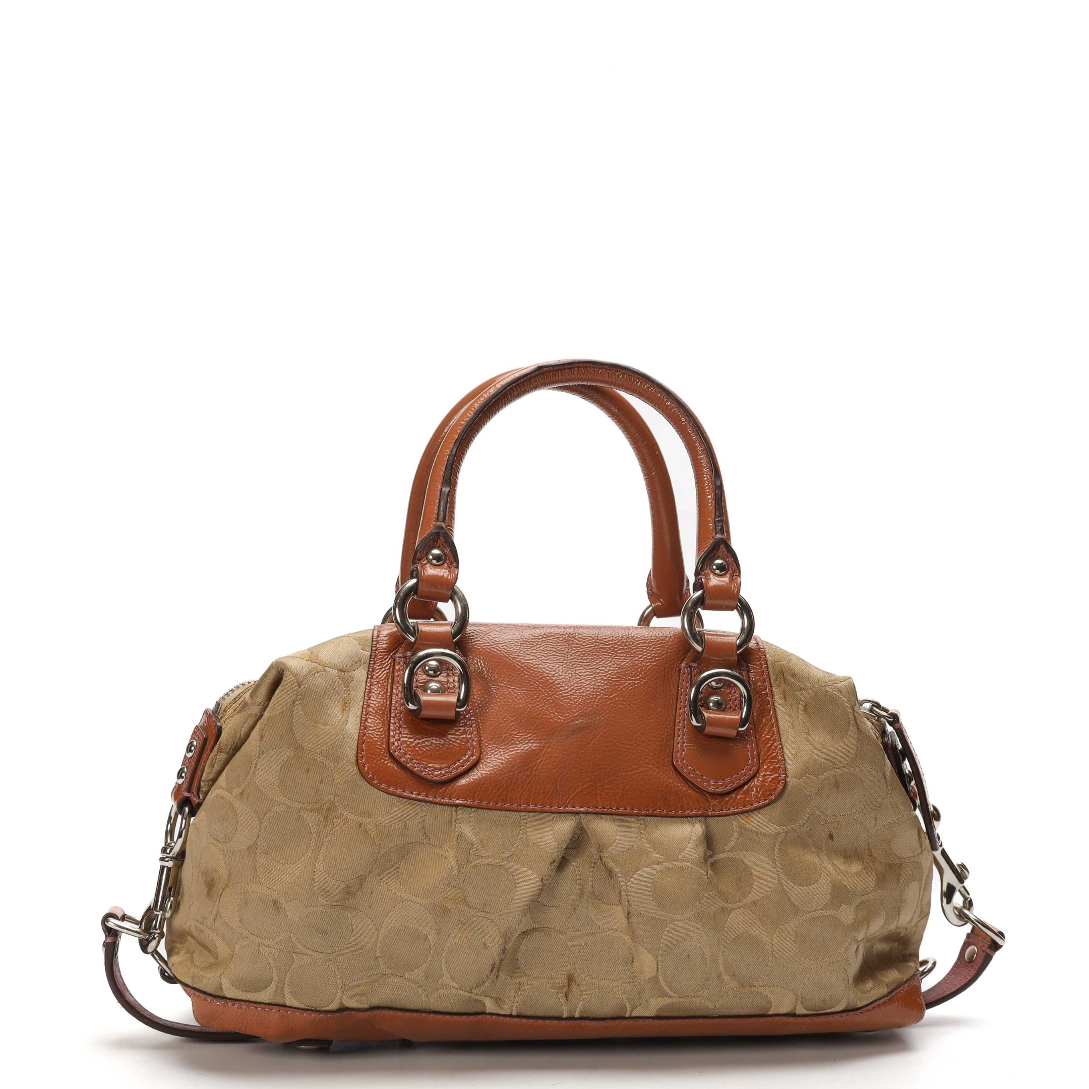 Coach Ashley Beige Logo Satchel