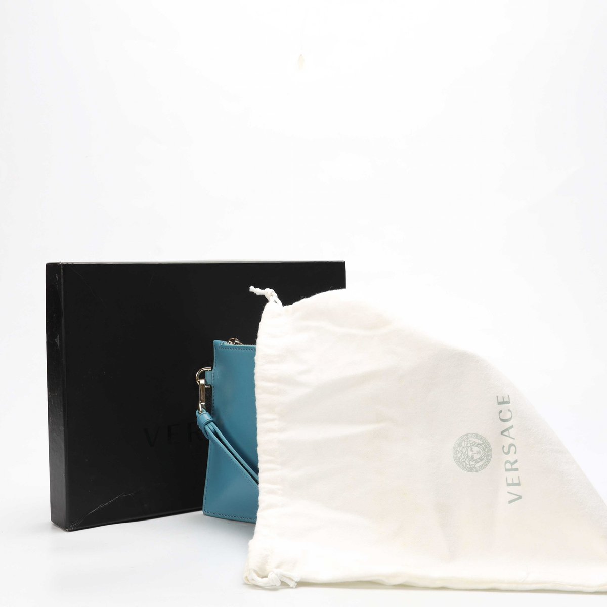 Versace La Medusa Blue Wristlet