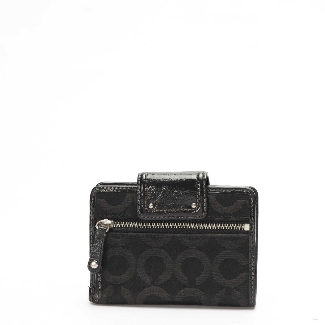 Coach Signature Denim Black Bifold Wallet