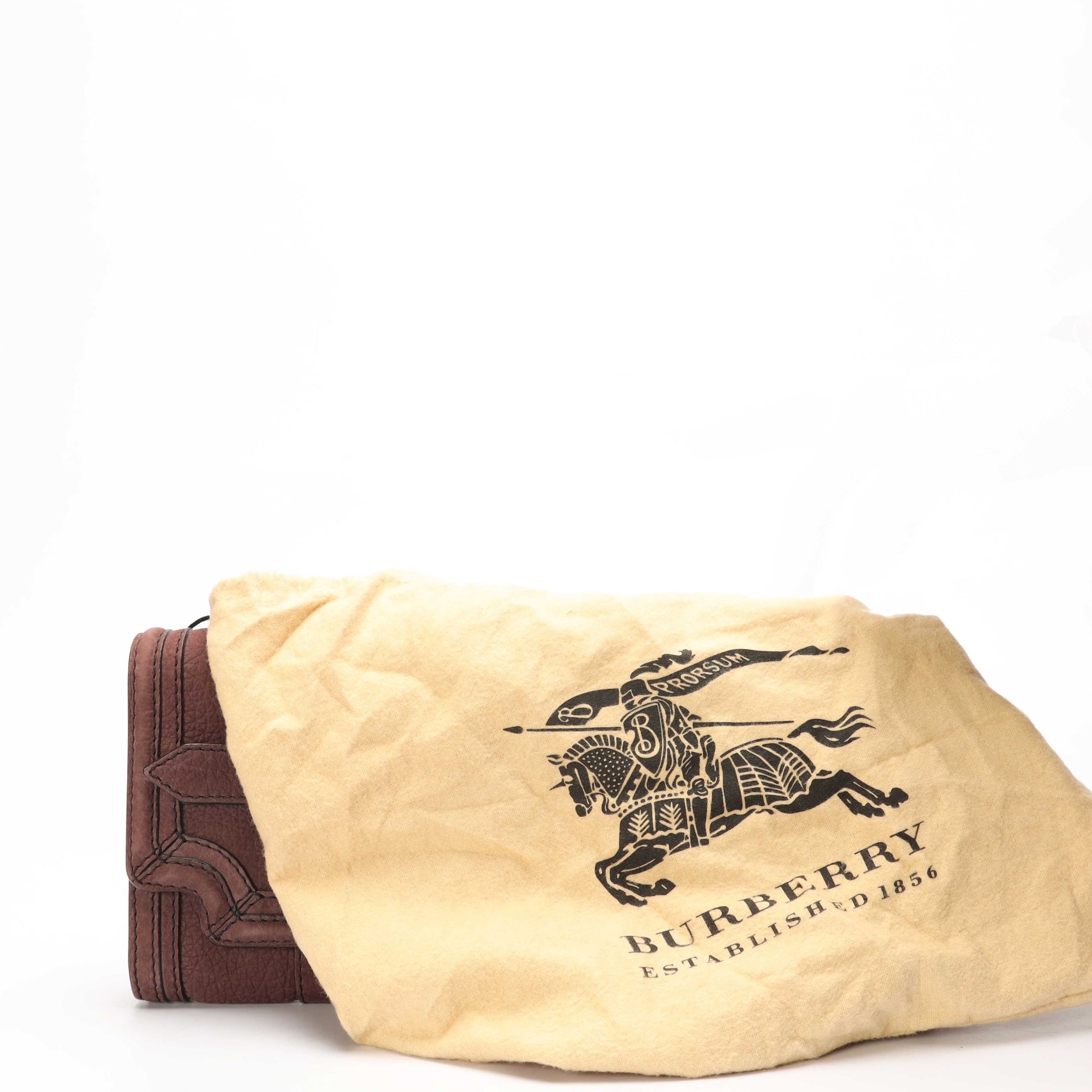 Burberry Brown Nubuck Margot Clutch