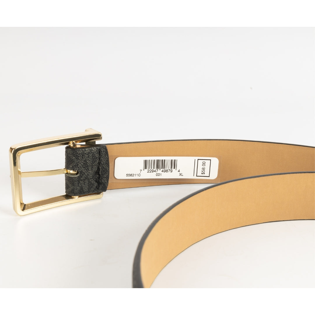 Michael Kors MK Logo Monogram Leather Belt