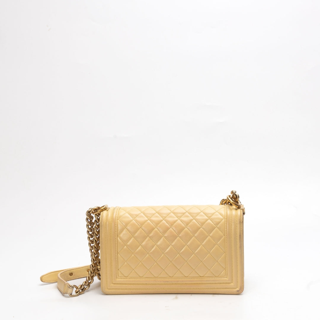 Chanel Medium Lambskin Boy Flap Crossbody Bag