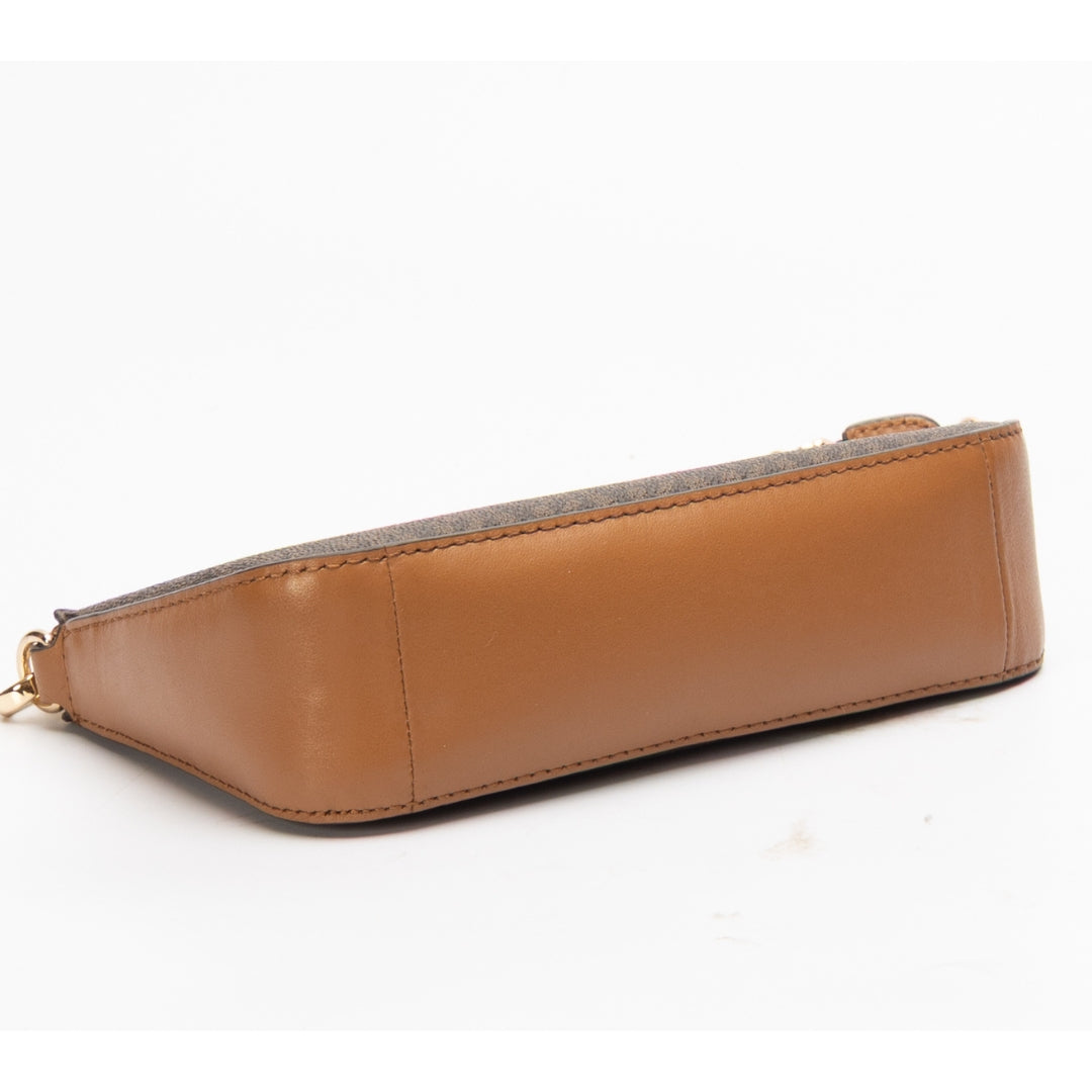 Michael Kors Brown Logo Jet Set Signature Shoulder Bag
