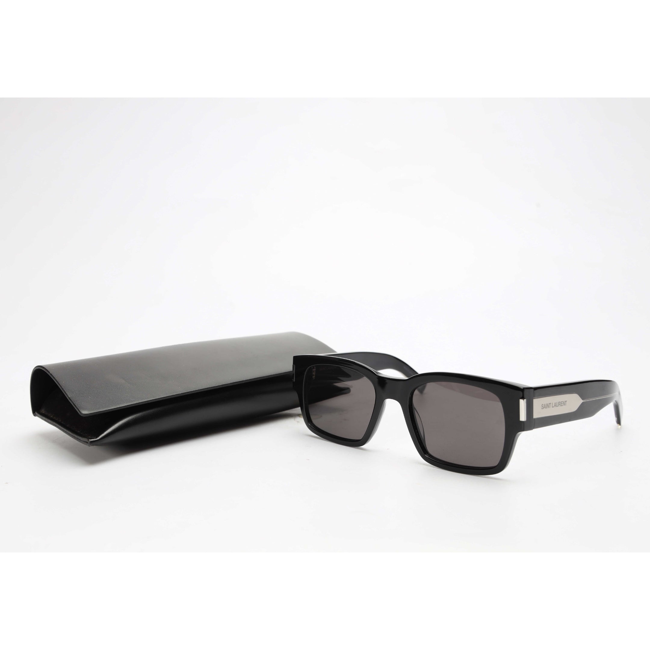 Saint Laurent Black Square Acetate Sunglasses