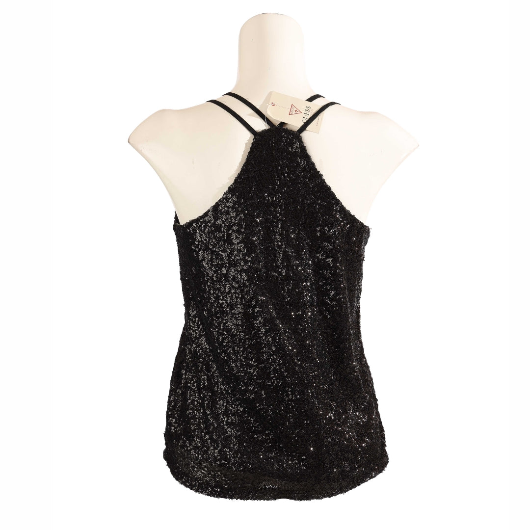 Guess Black Sequinned Top