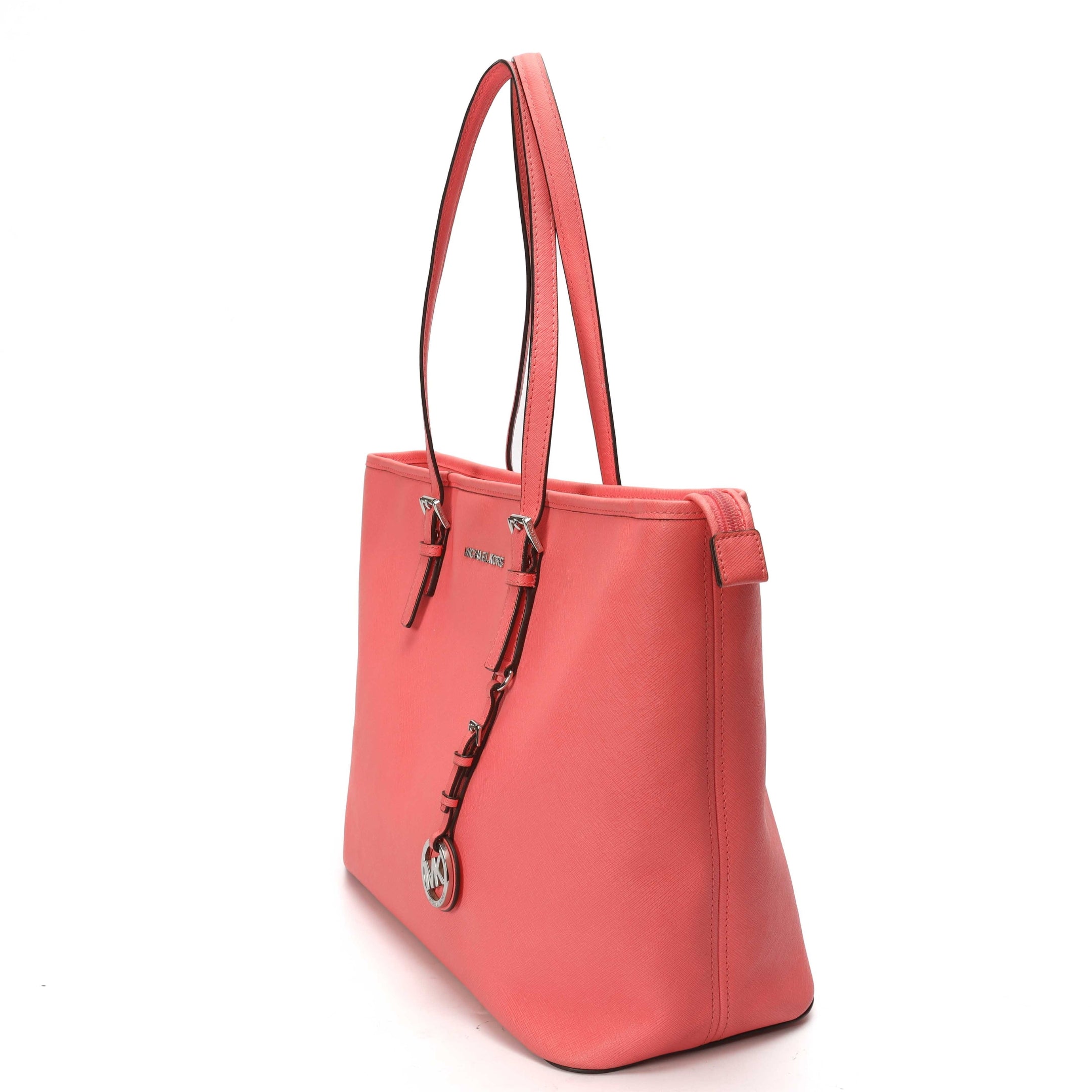 Michael Kors Jet Set Peach Zip Tote Bag