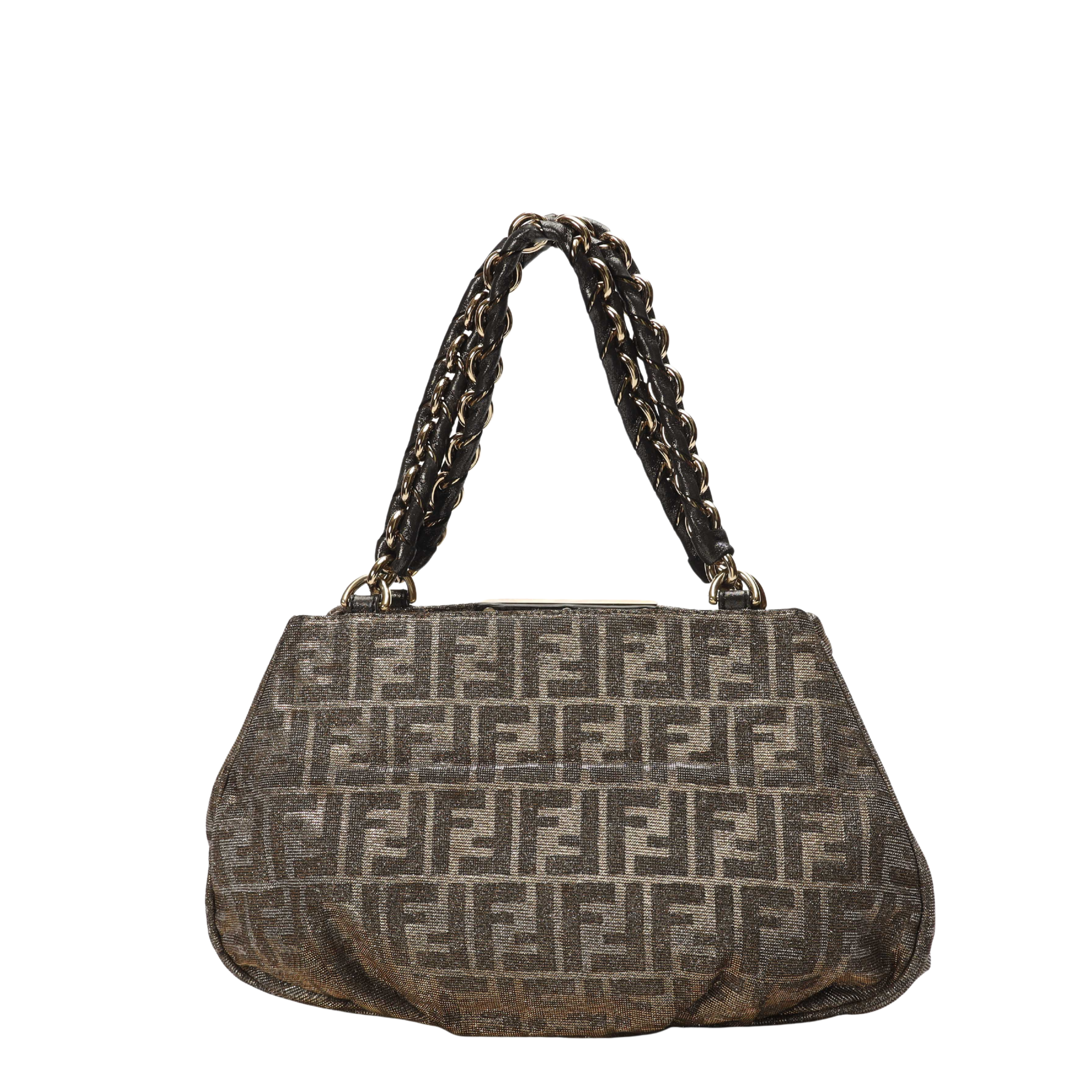 Fendi Zucca Canvas Mia Shoulder Bag