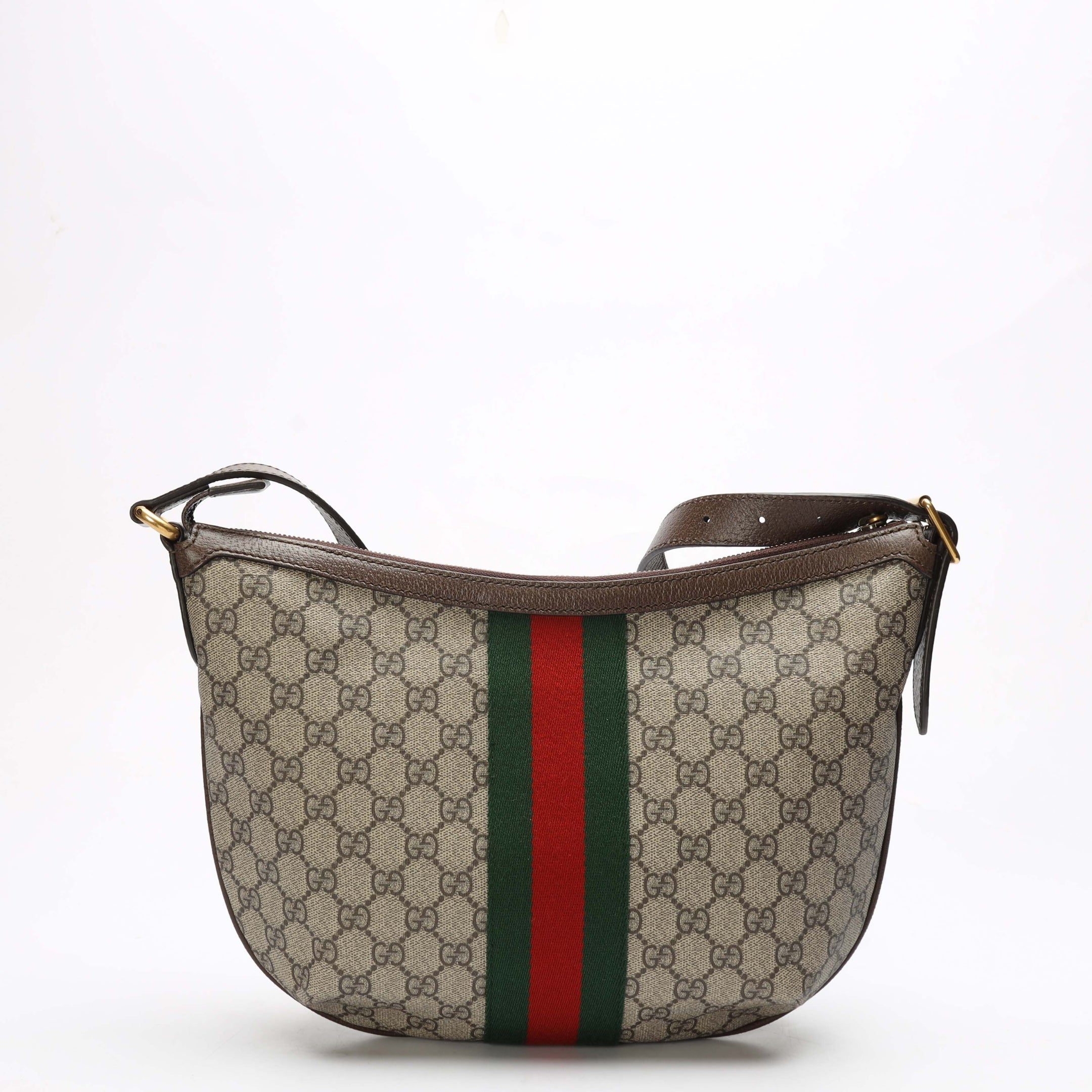 Gucci Ophidia Web Half Moon Shoulder Bag