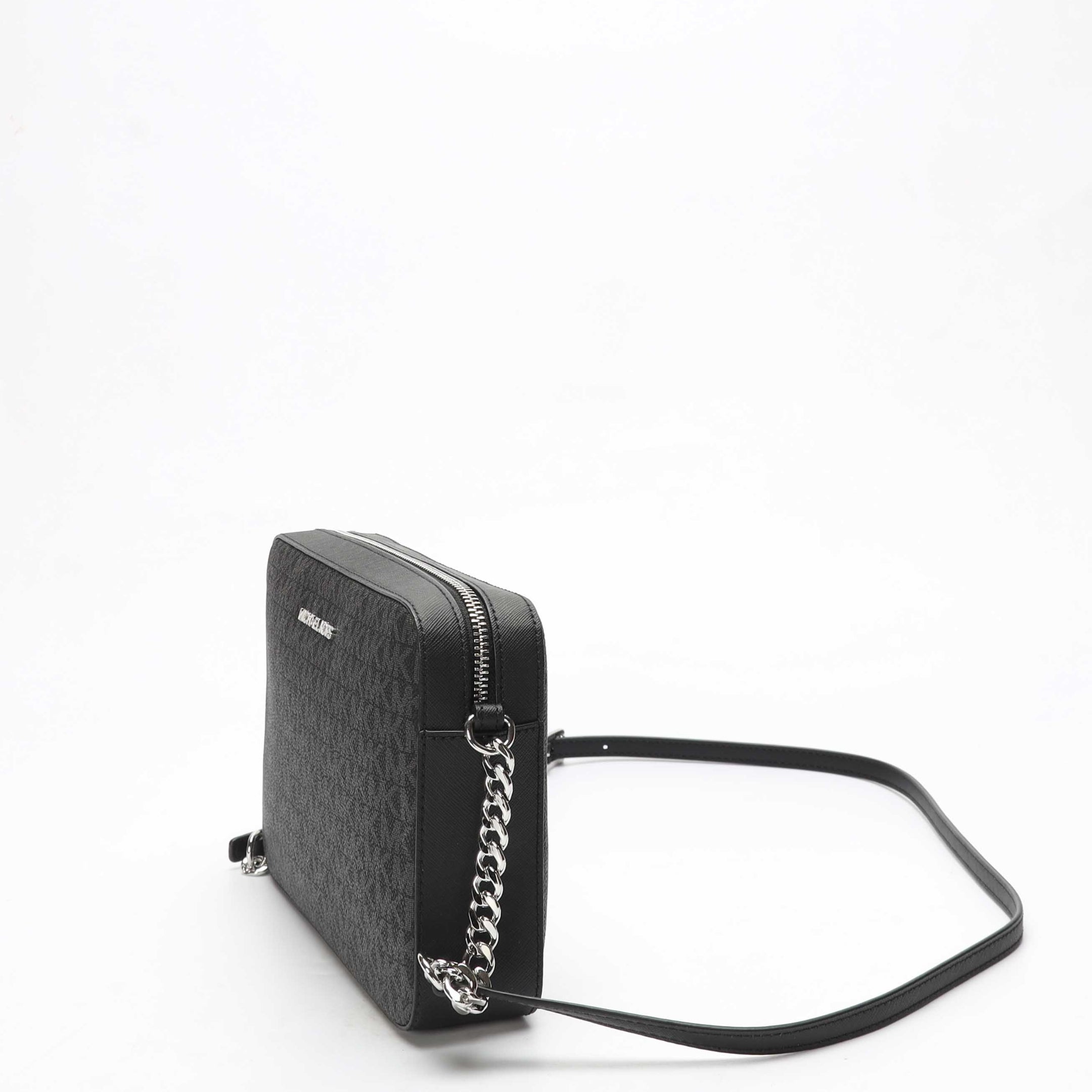 Michael Kors Black Jet Set Logo Camera Crossbody Bag