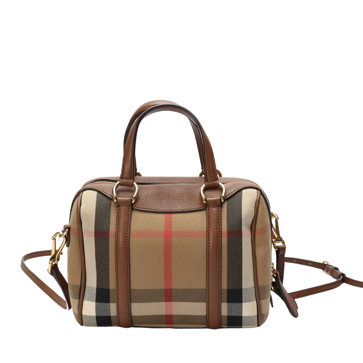 Burberry House Check Top Handle Satchel