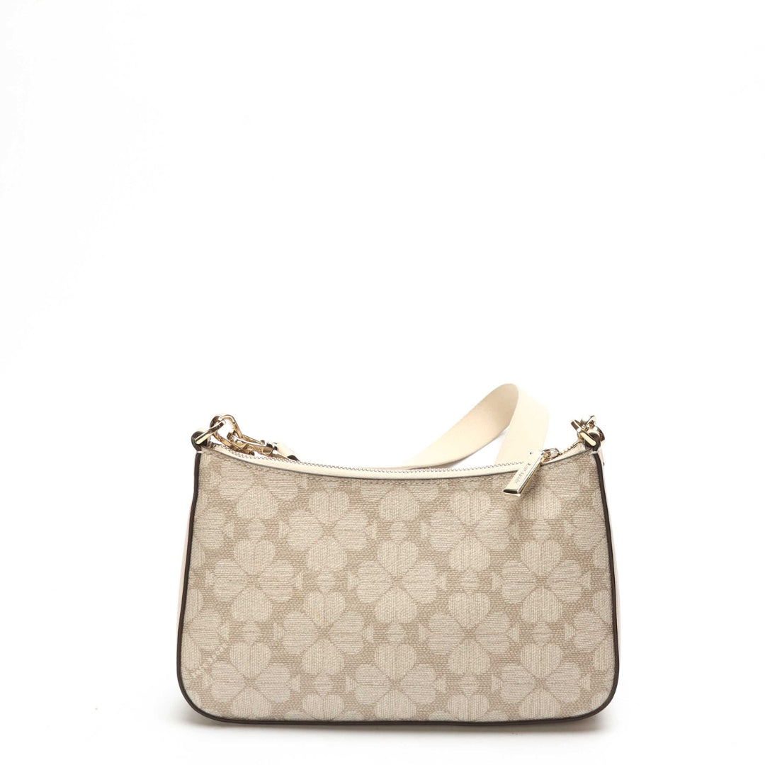 Kate Spade Beige Spade Flower Small Crossbody Bag