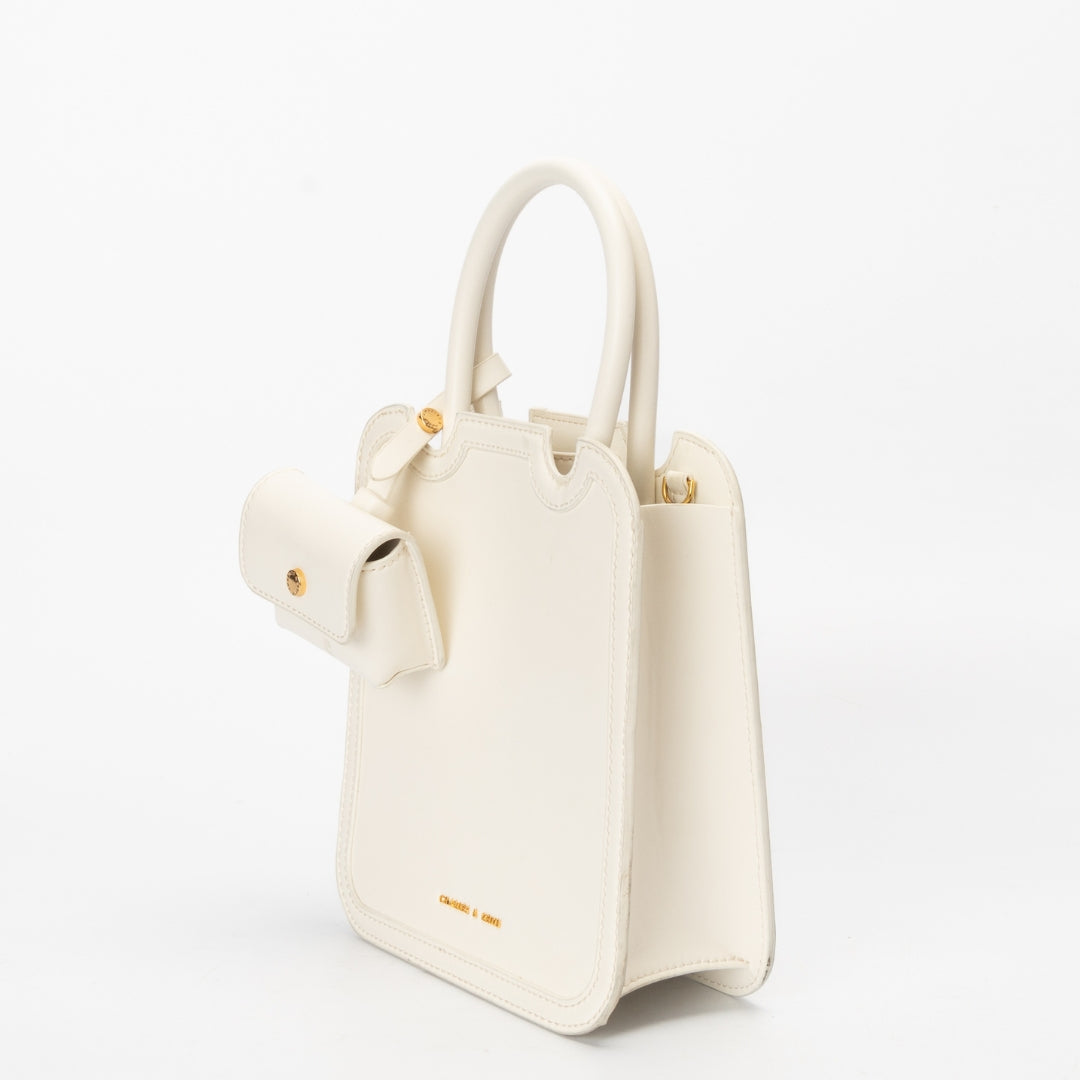 Charles & Keith Perline Sculptural Top Handle Bag