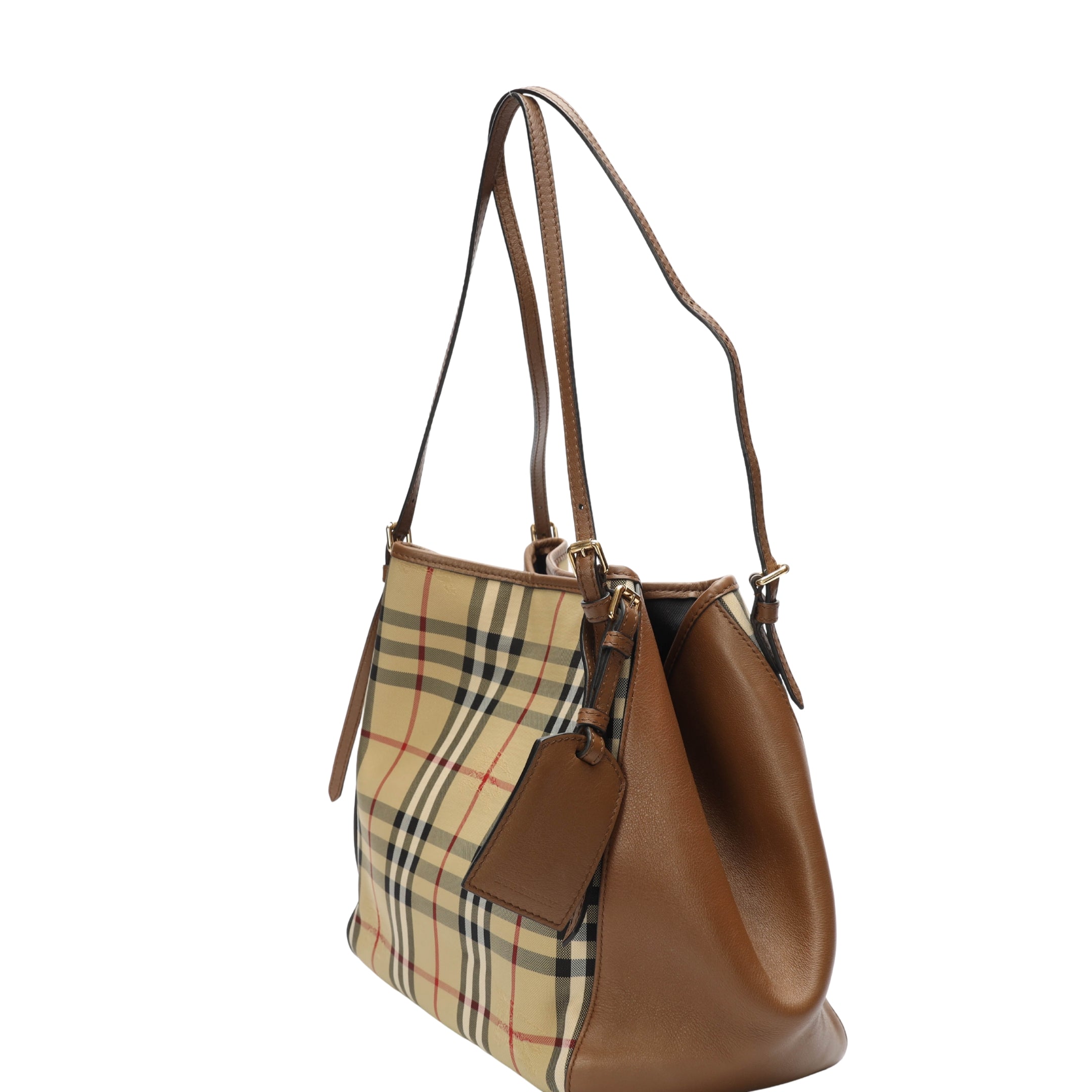 Burberry Tan Horseferry Check Canvas Canterbury Tote