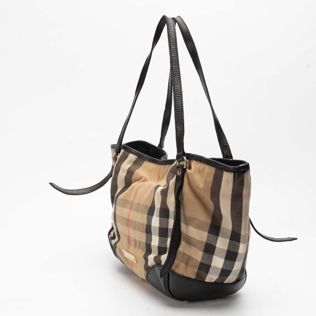 Burberry Beige/Black House Check Canterbury Tote