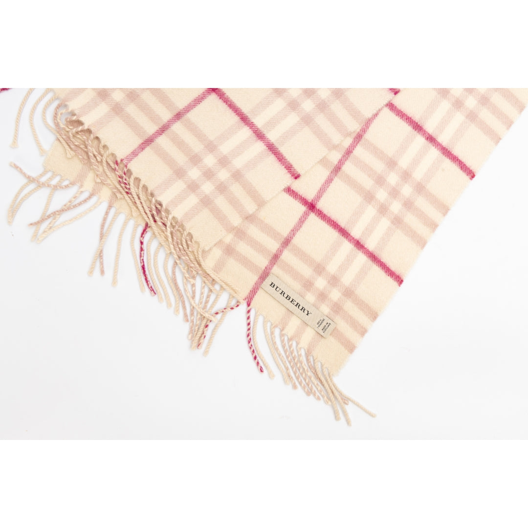 Burberry Pink Check Scarf