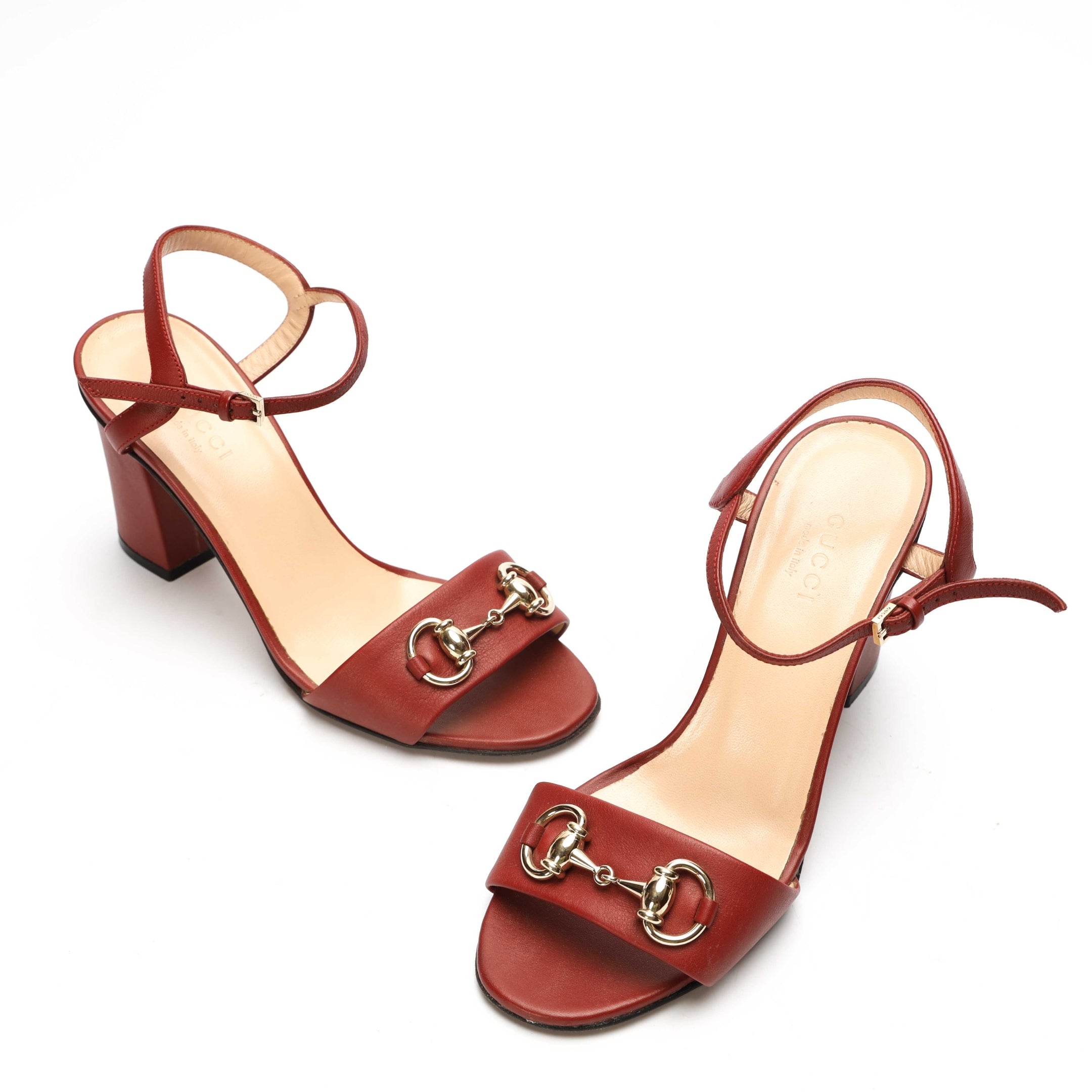 Gucci Horsebit Block Heels Sandals