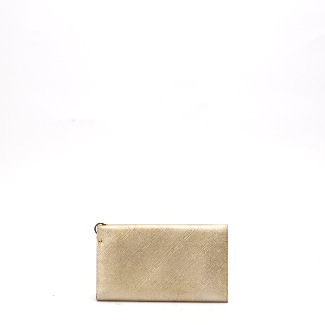 Versace Gold Logo Flap Wallet