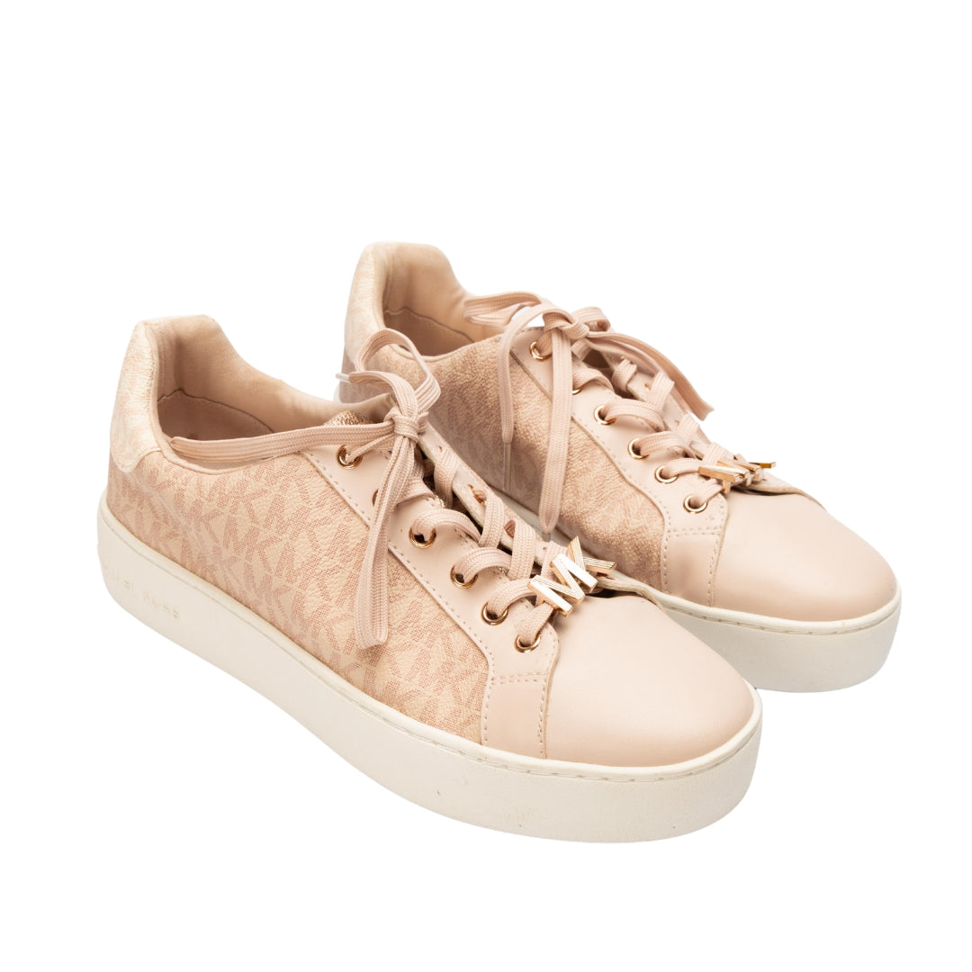 Michael Kors Pink Poppy Block Logo Sneakers