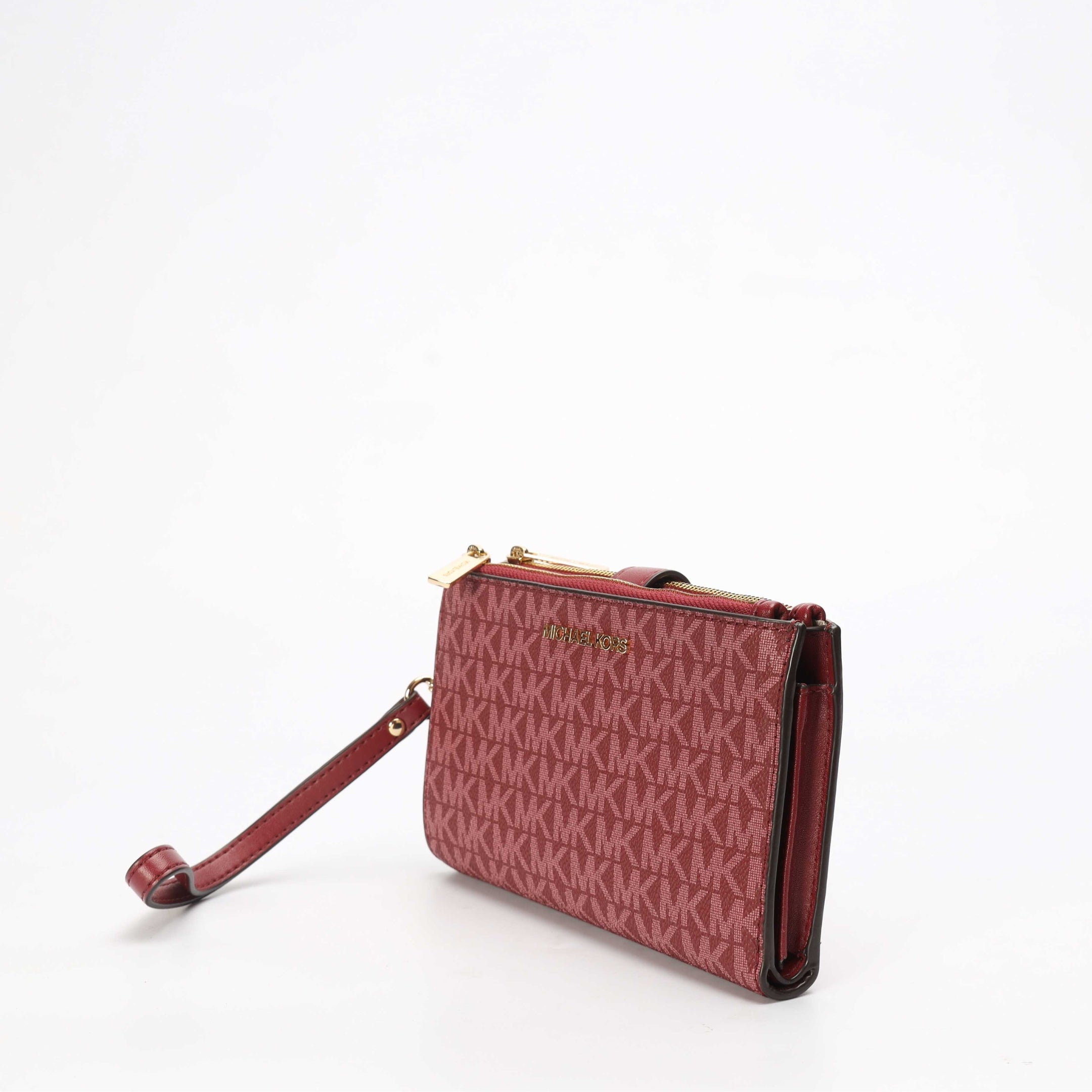 Michael Kors Maroon Jet Set Logo Smartphone Wallet