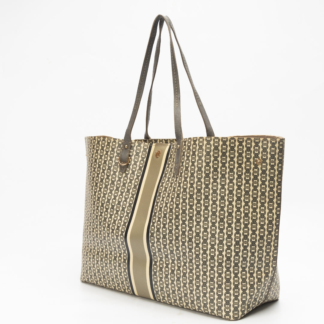 Tory Burch Gemini Link Canvas Tote Bag