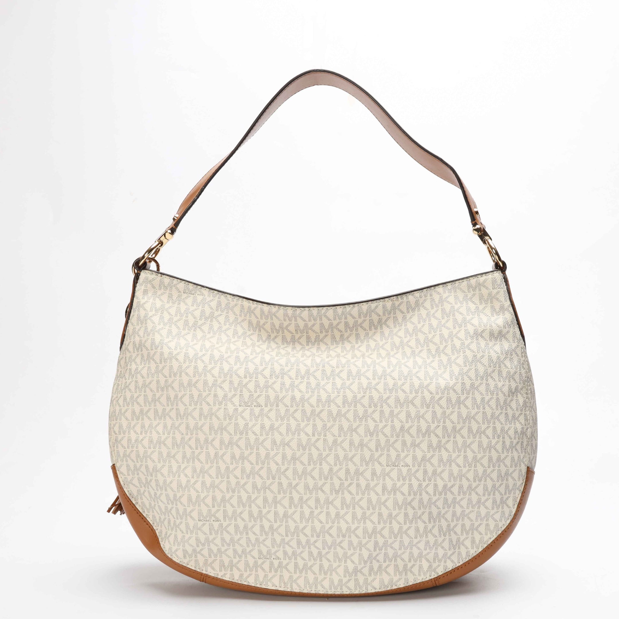 Michael Kors Brooke White Logo Hobo Bag