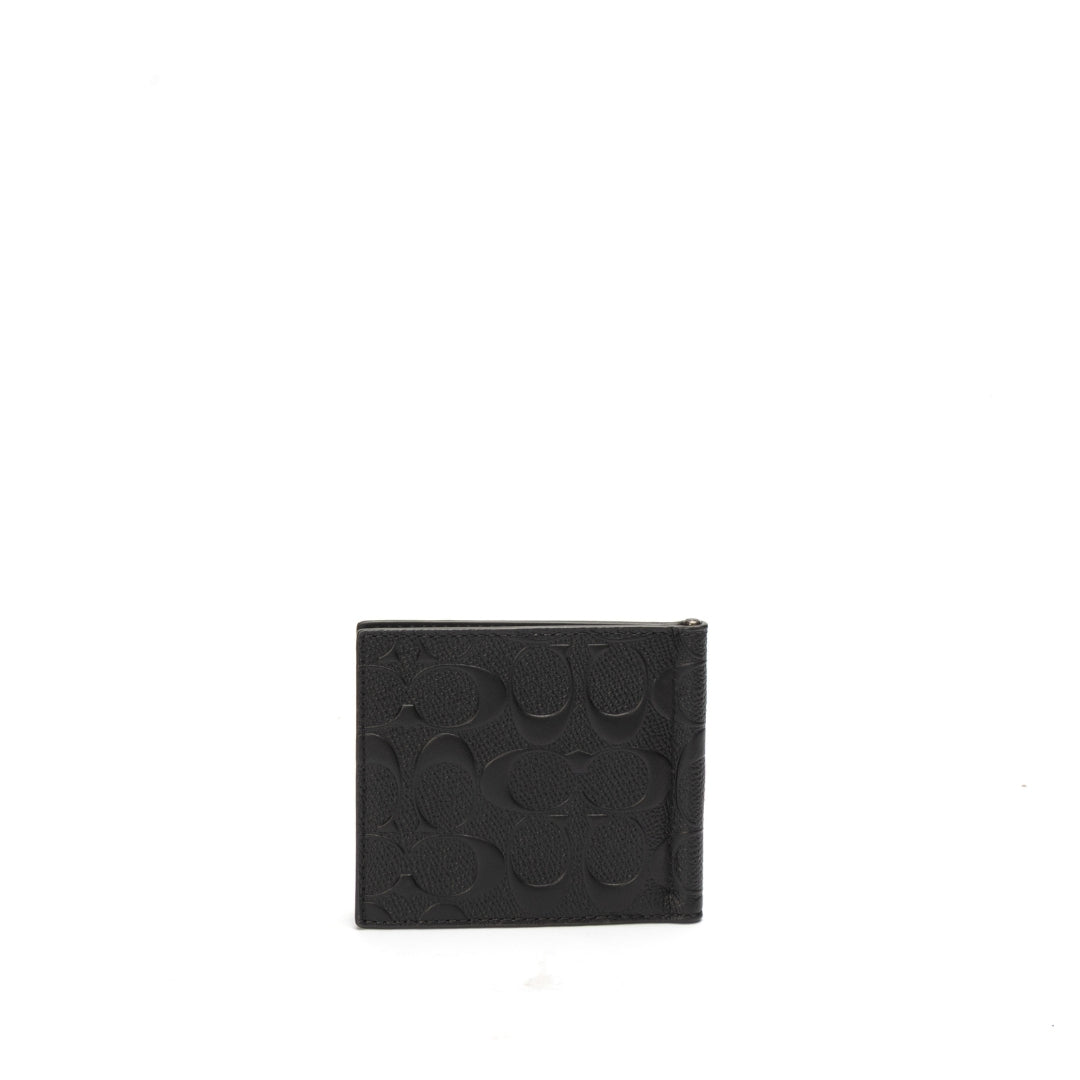 Coach Slim Money Clip Billfold Wallet In Signature Canvas