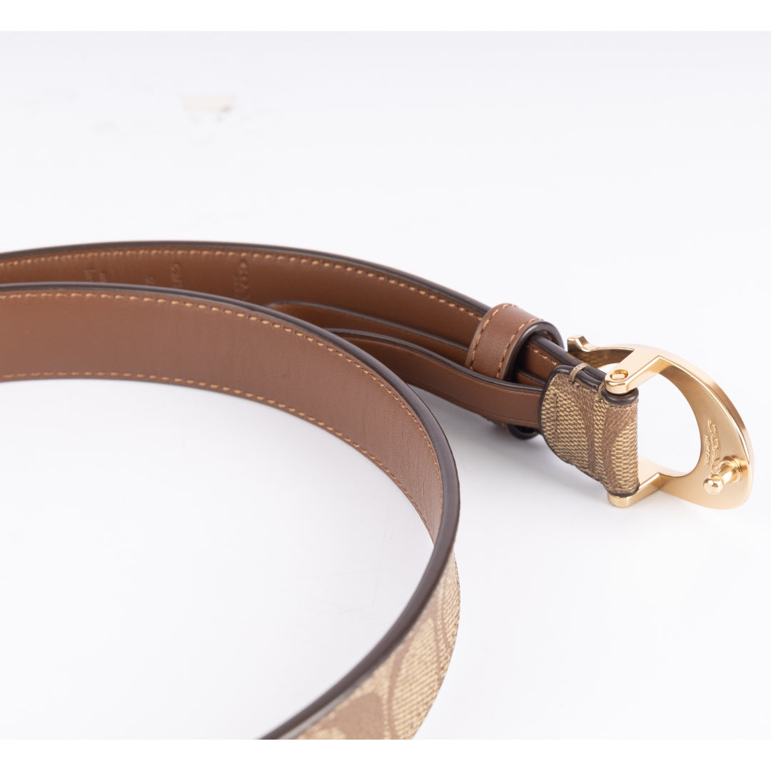 Coach Logo Signature Leather Belt