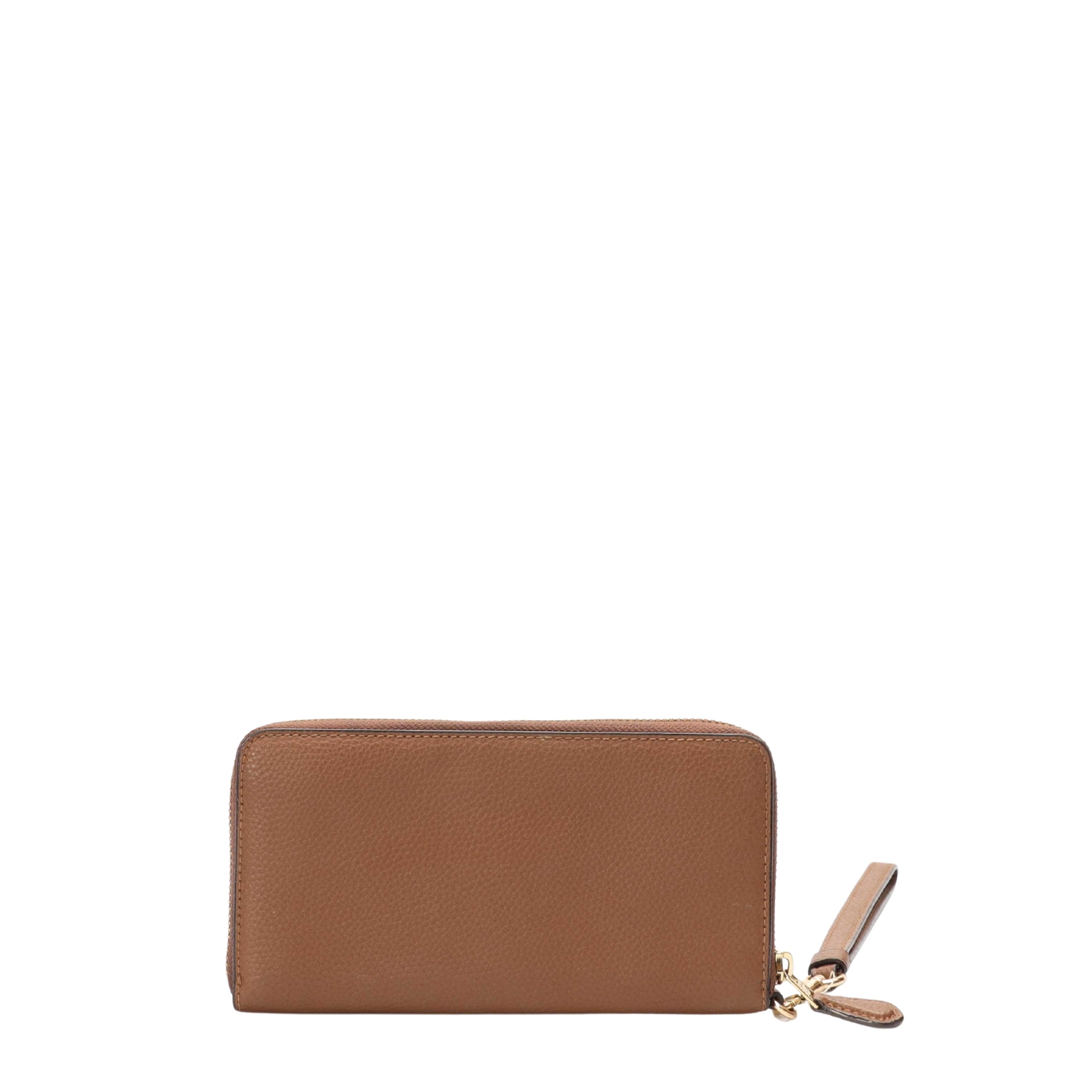 Coach Accordion Zip Brown Wristlet