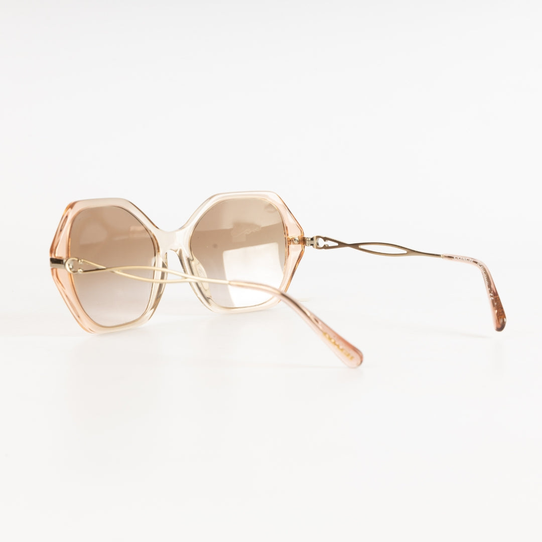 Coach Gradient Transparent Peach Sunglasses