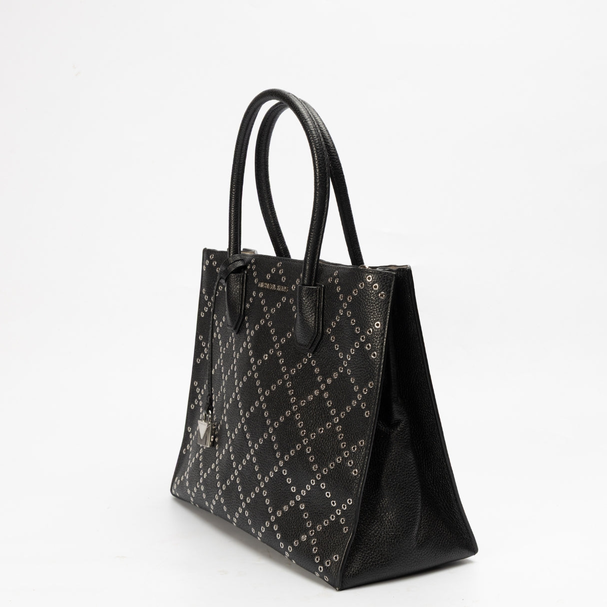 Michael Kors Black Mercer Grommeted Tote