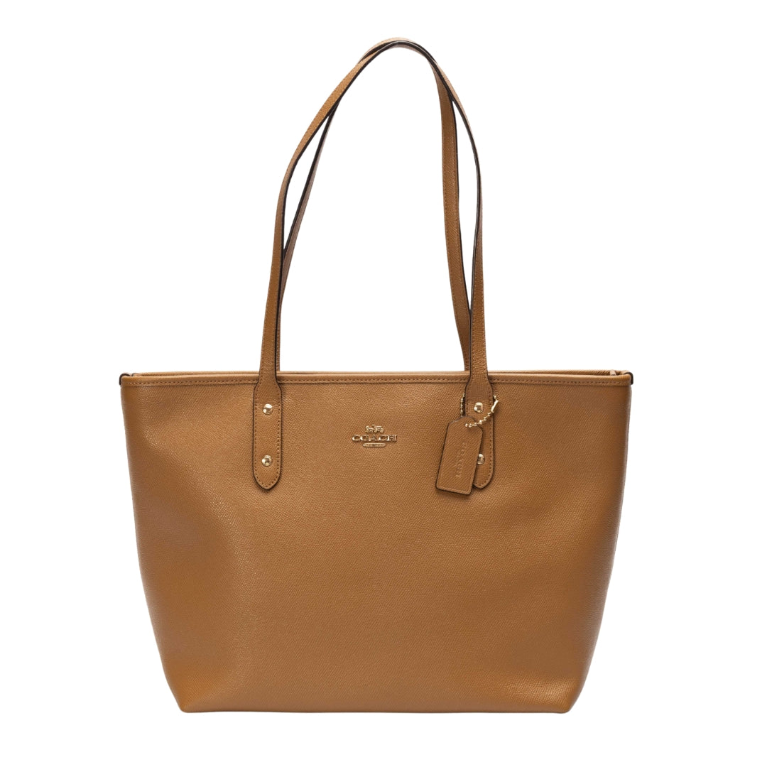 Coach Solid Brown City Tote