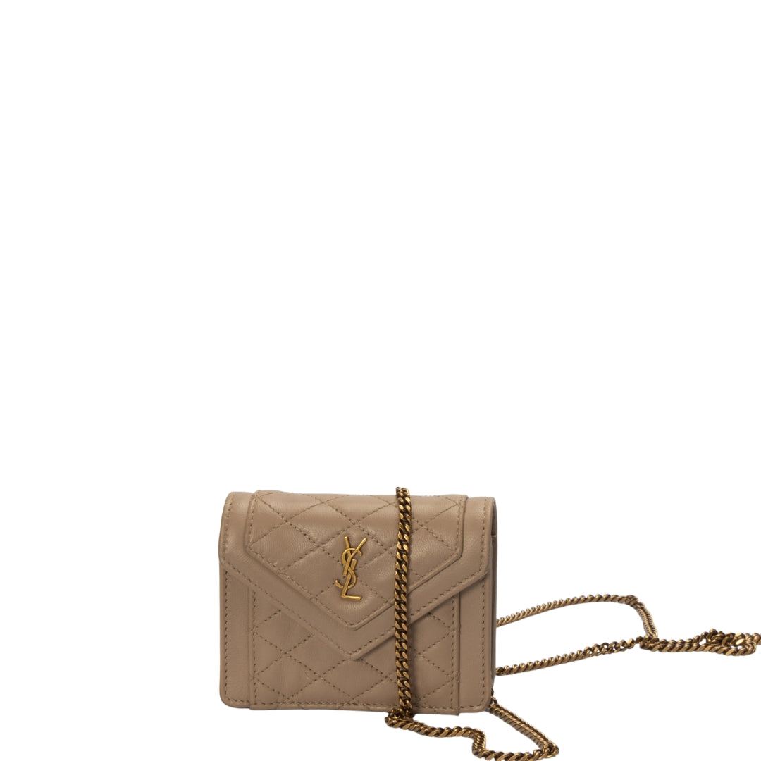 Saint Laurent Quilted Micro Gaby Crossbody Bag