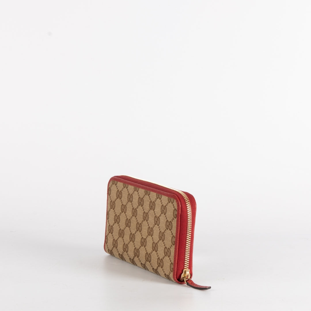 Gucci GG Canvas Zip Around Wallet