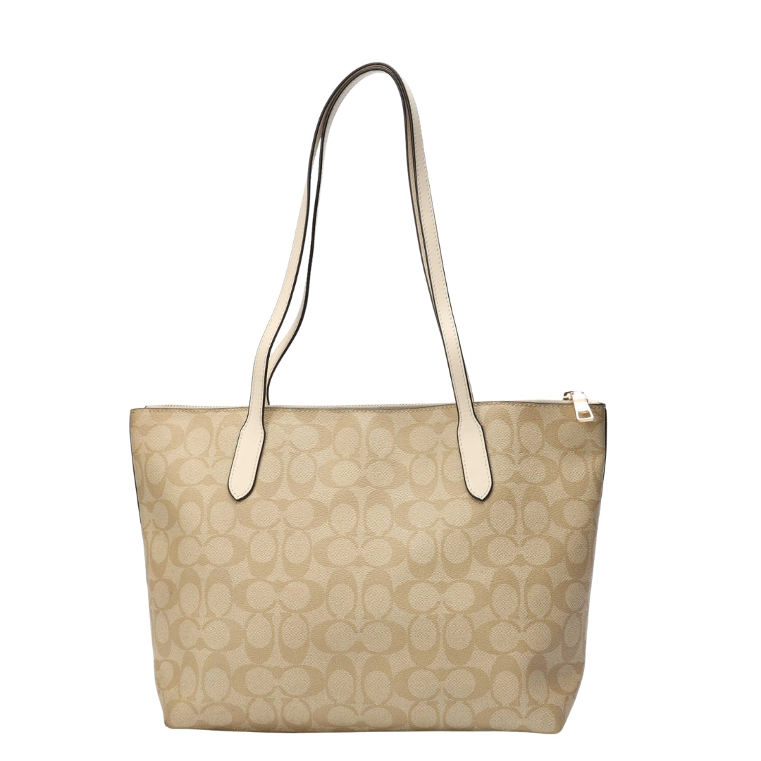 Coach Signature Beige City Tote